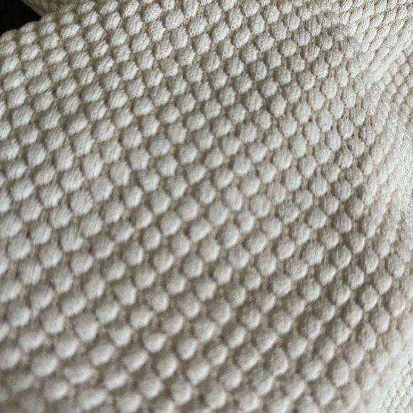 ZARA white/cream scoop neck long sleeve textured sweater - Picture 6 of 9